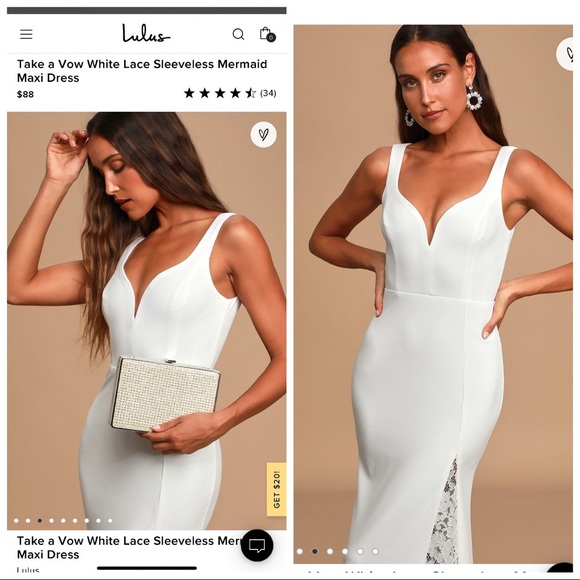 NWT. Lulu’s take a vow lace mermaid maxi dress - Picture 2 of 12